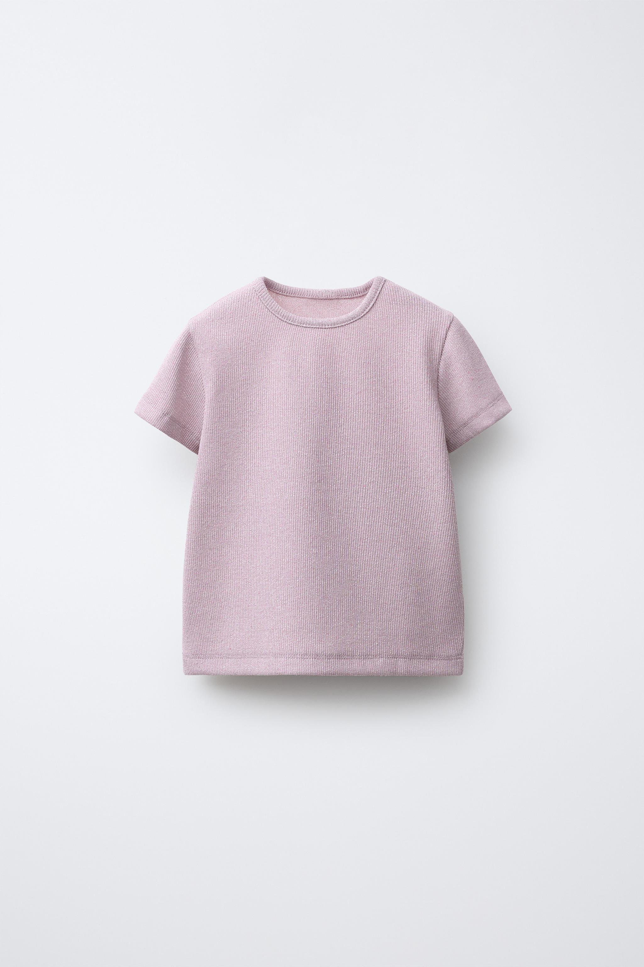 SPARKLY RIBBED T-SHIRT